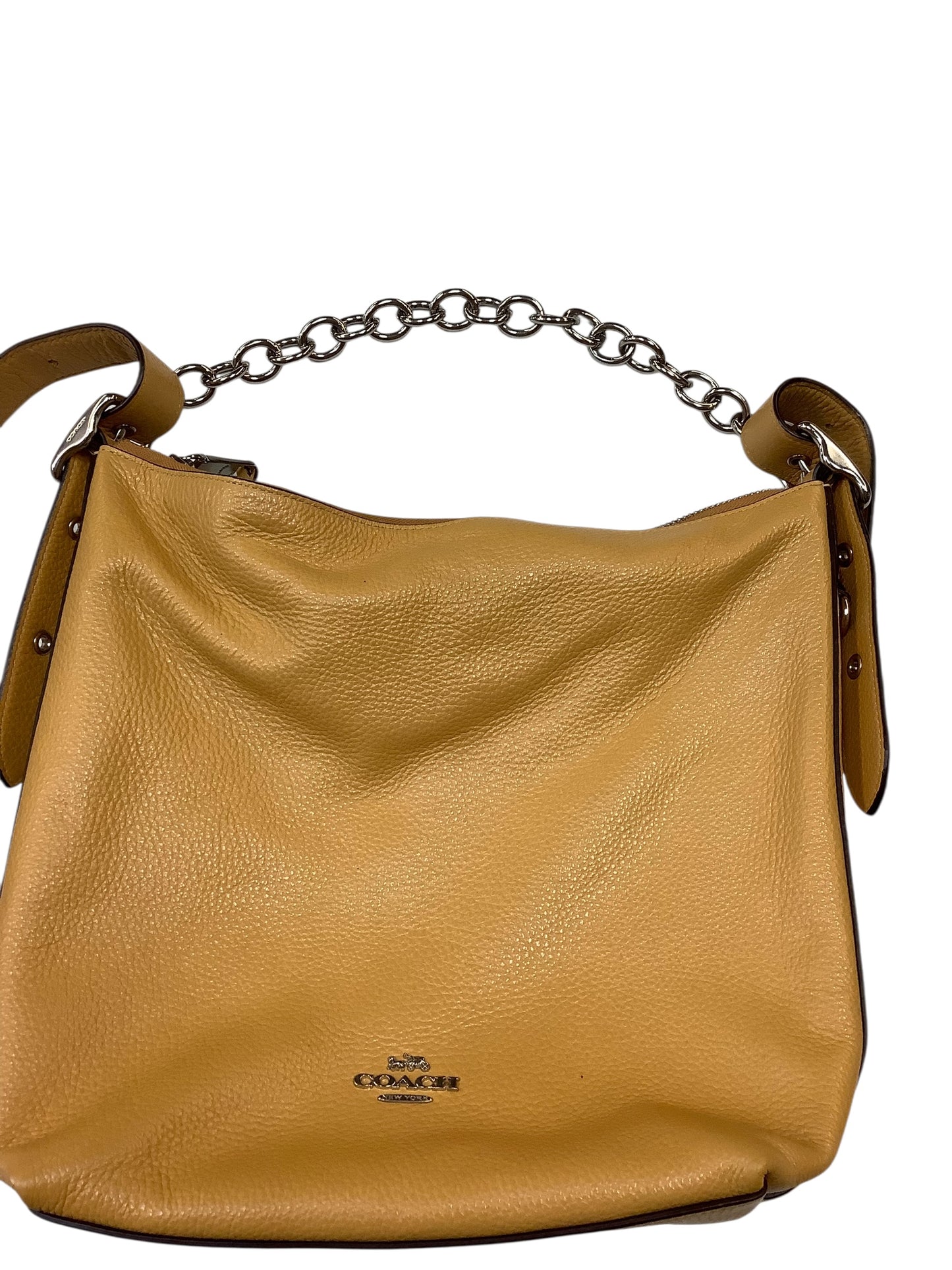 Crossbody Designer By Coach In Yellow, Size:Large