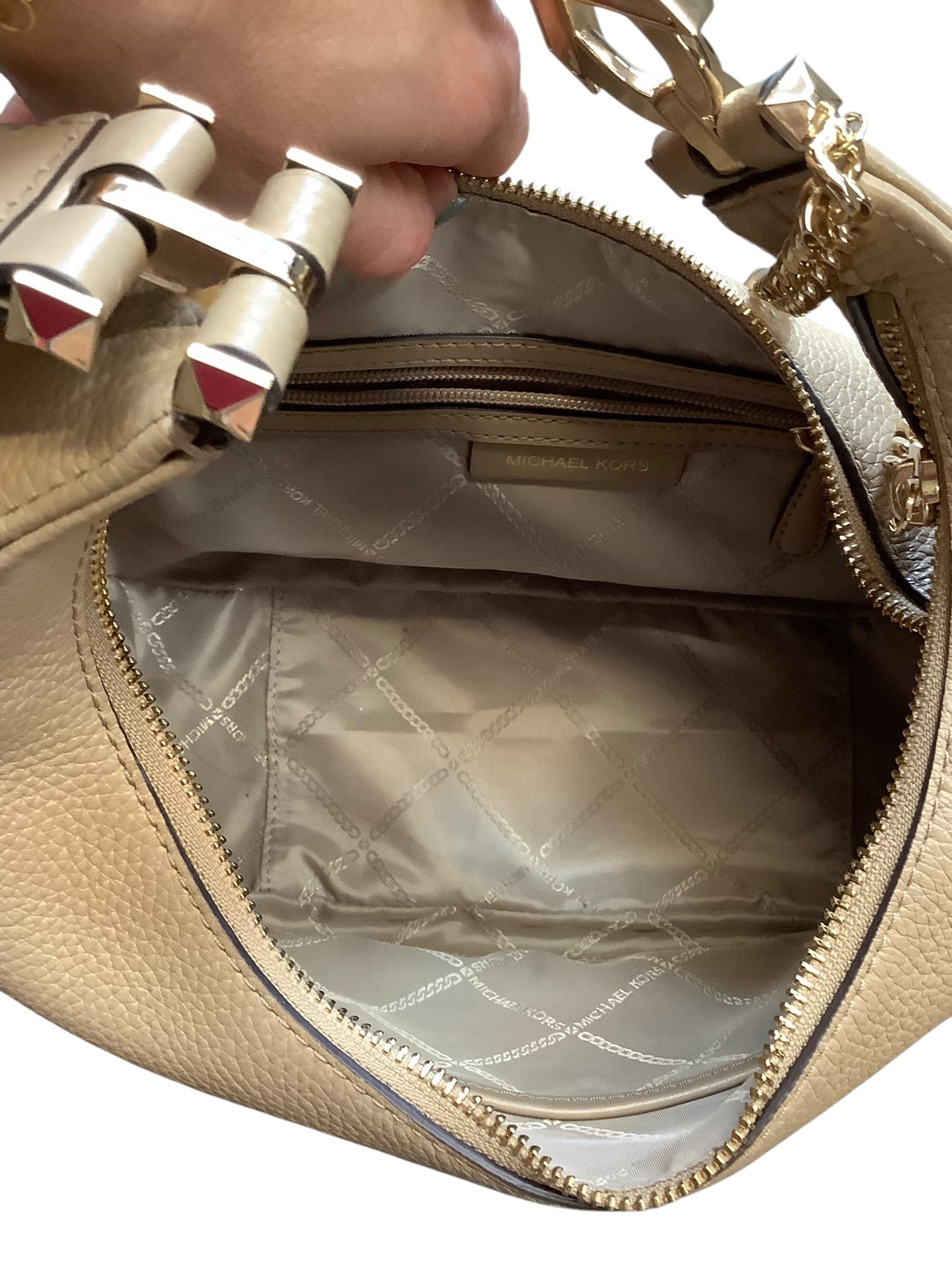 Handbag Designer By Michael Kors In Tan, Size:Medium