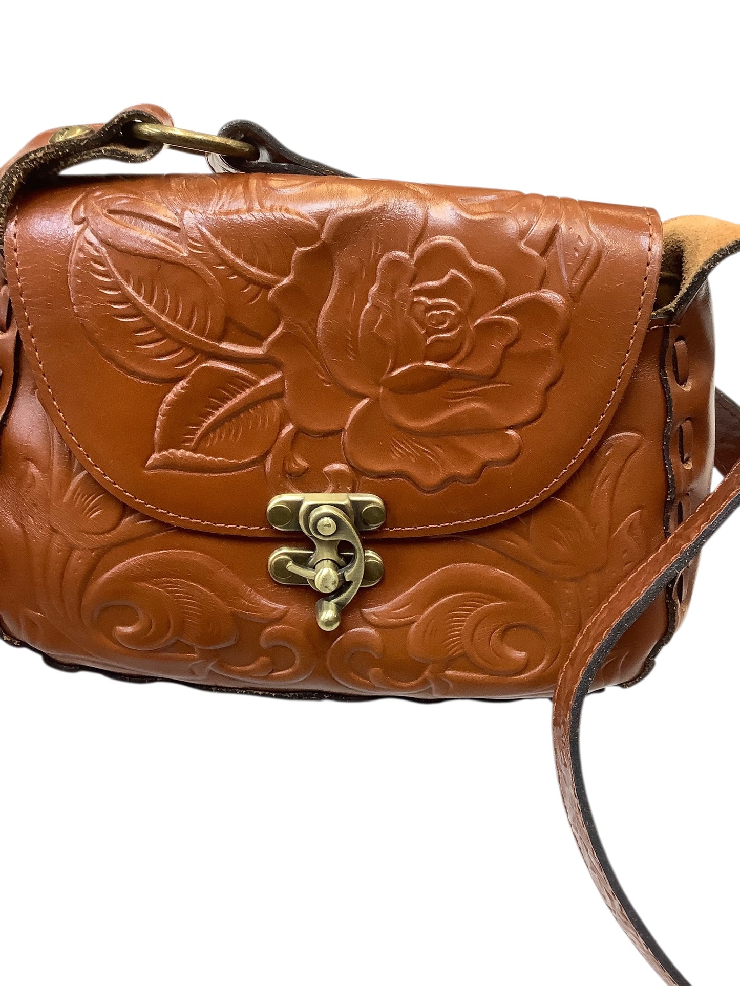 Crossbody Designer By Patricia Nash In Tan, Size:Medium