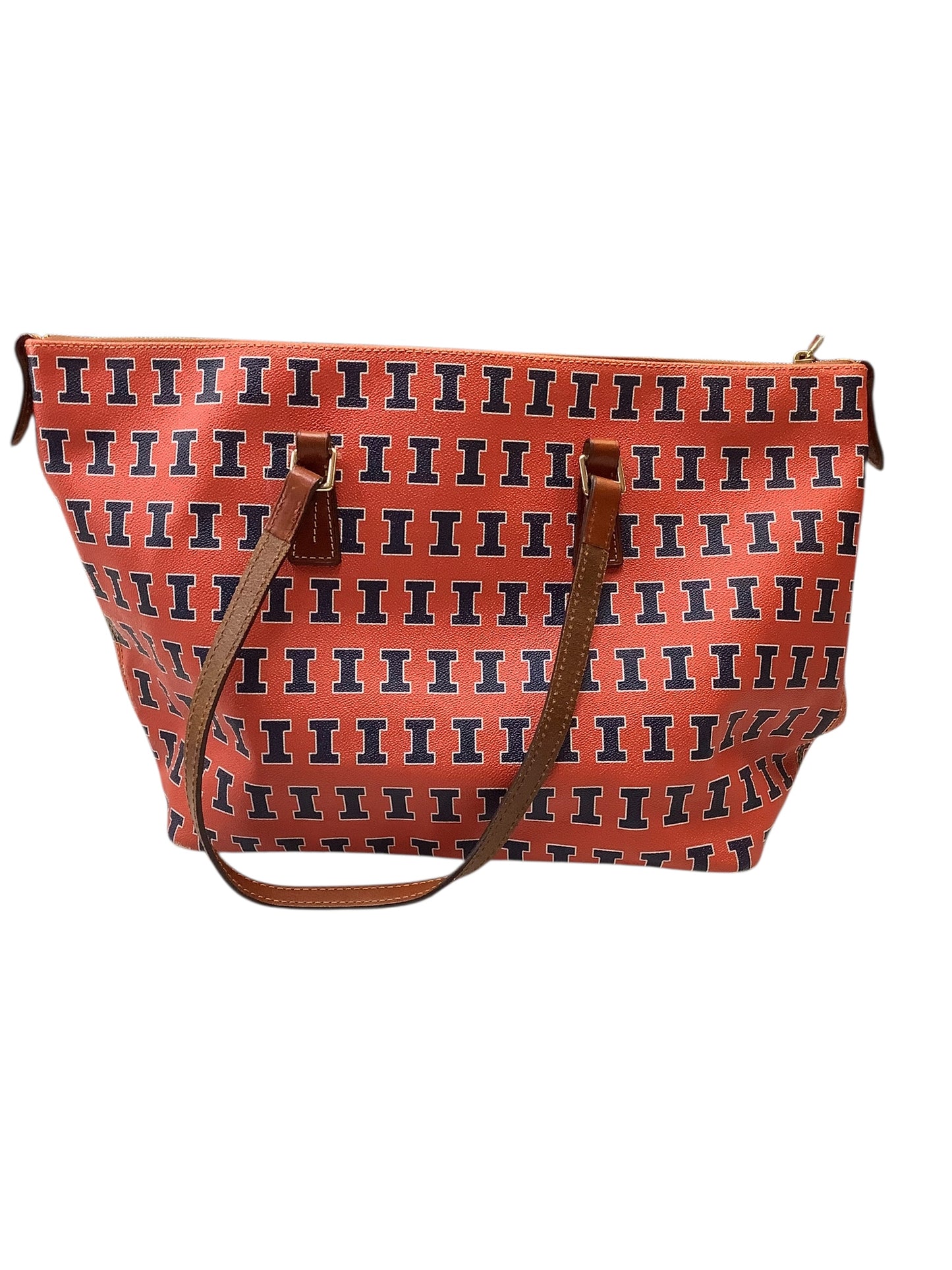 Handbag Designer By Dooney And Bourke In Orange, Size:Large