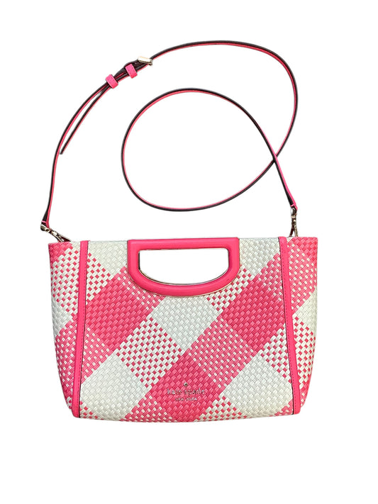 Handbag Designer By Kate Spade In Pink & White, Size:Medium