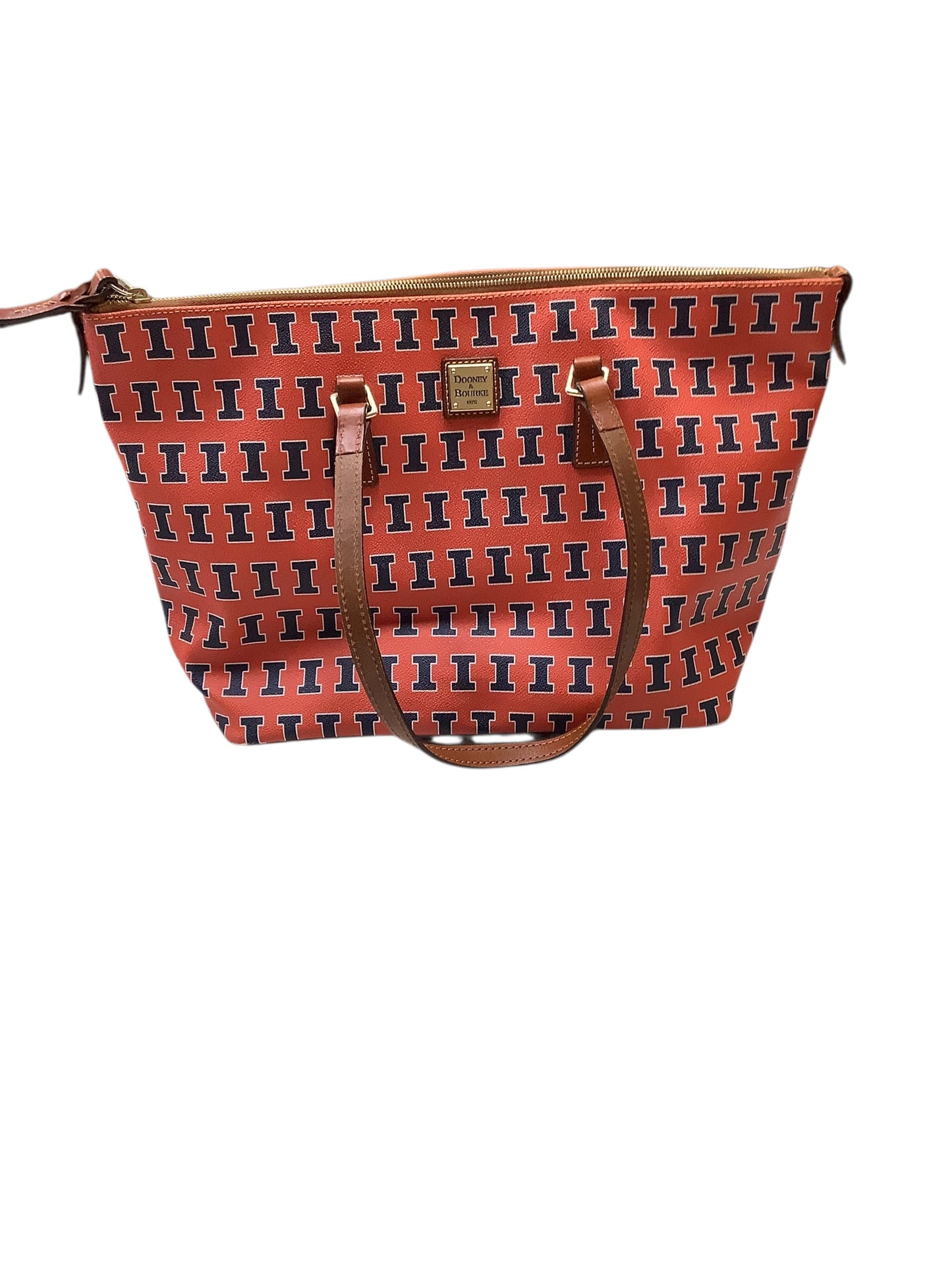 Handbag Designer By Dooney And Bourke In Orange, Size:Large