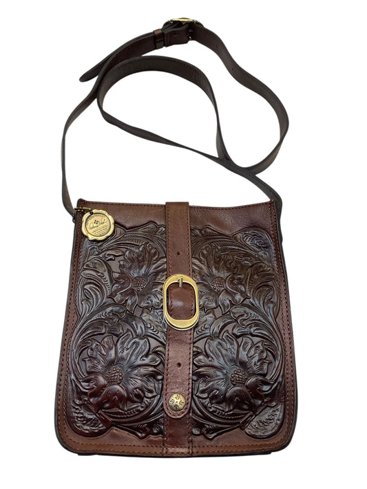 Crossbody Designer By Patricia Nash In Brown, Size:Medium