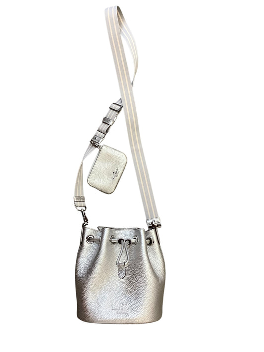 Crossbody Designer By Kate Spade In Silver, Size:Medium