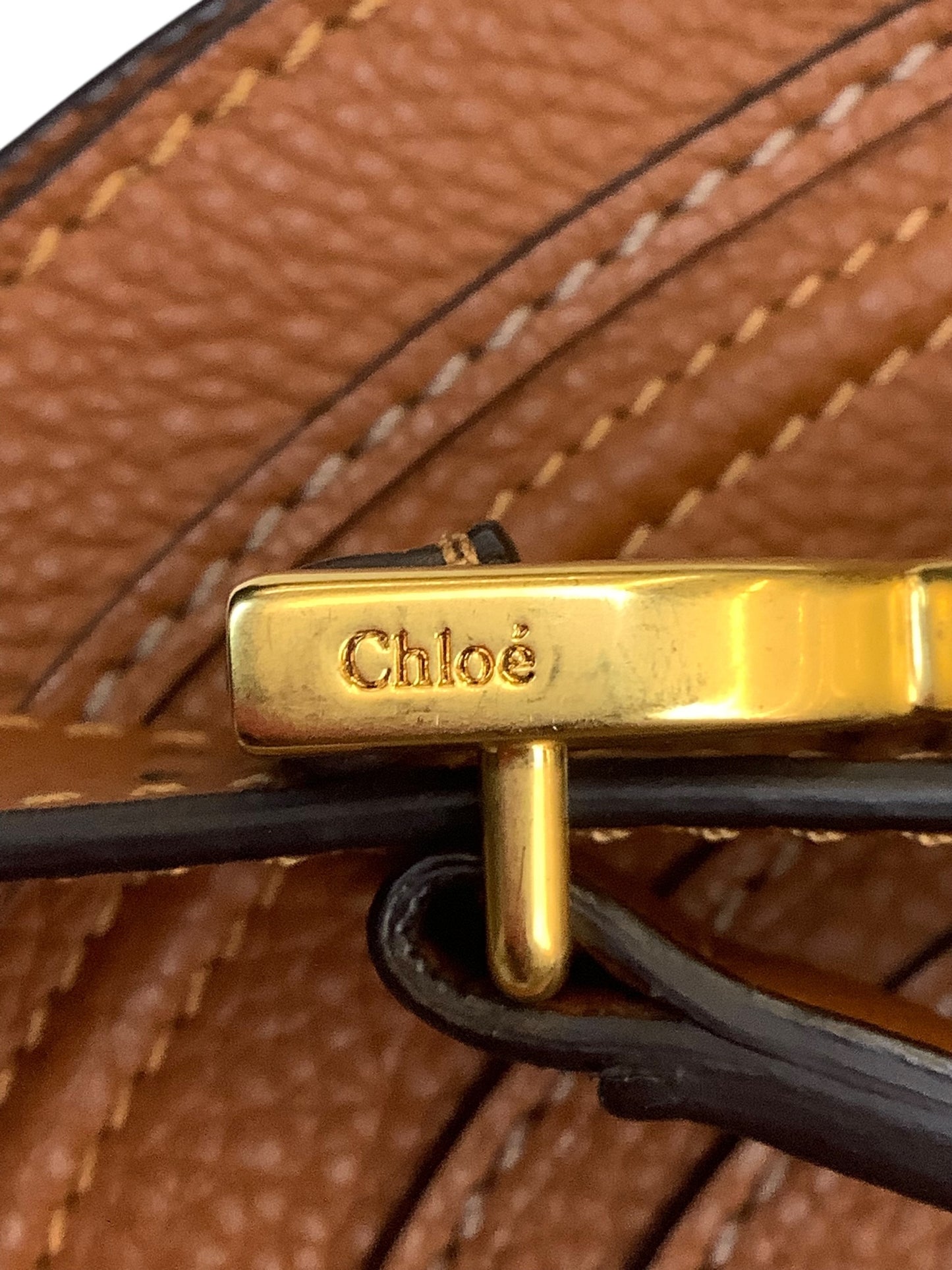 Crossbody Luxury Designer By Chloe In Brown, Size:Medium