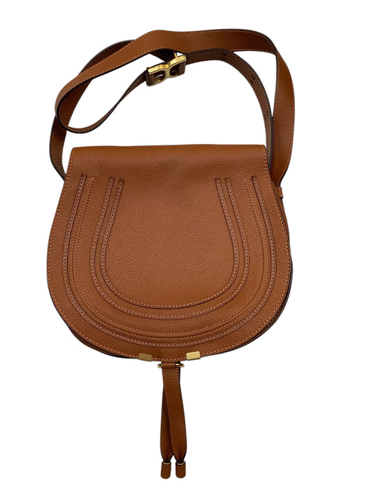 Crossbody Luxury Designer By Chloe In Brown, Size:Medium