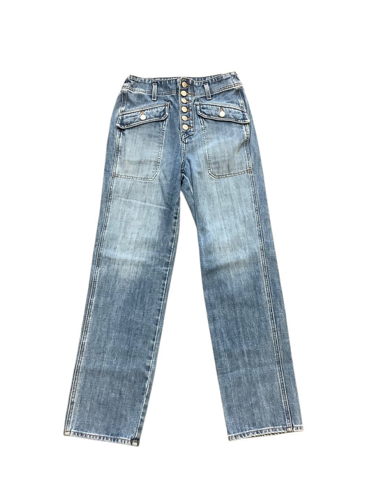 Jeans Straight By Veronica Beard In Blue Denim, Size:4