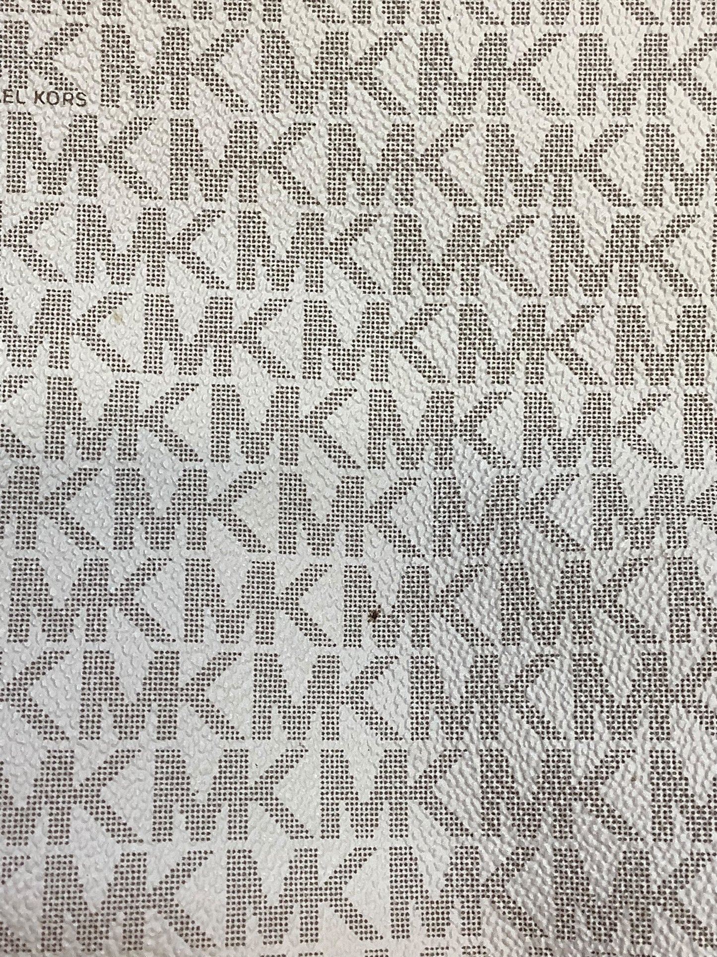 Handbag Designer By Michael Kors In Brown & White, Size:Large